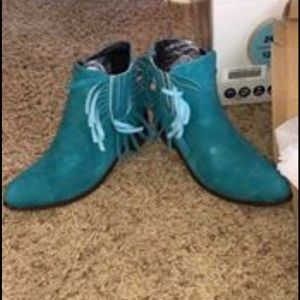 Turquoise booties